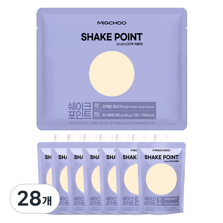 미아추 쉐이크포인트 곡물맛, 28개, 40g