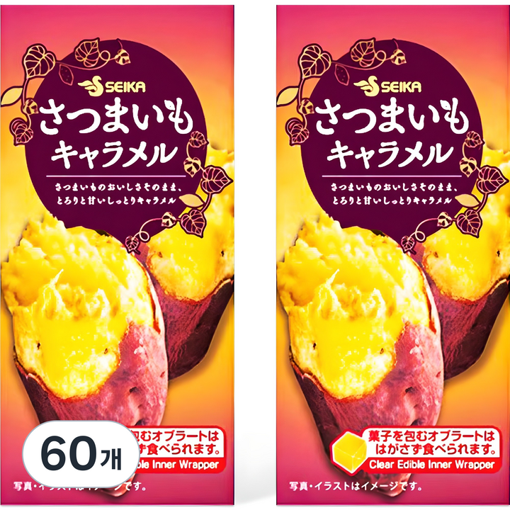 세이카 고구마 모찌 캐러멜 사탕, 63g, 60개