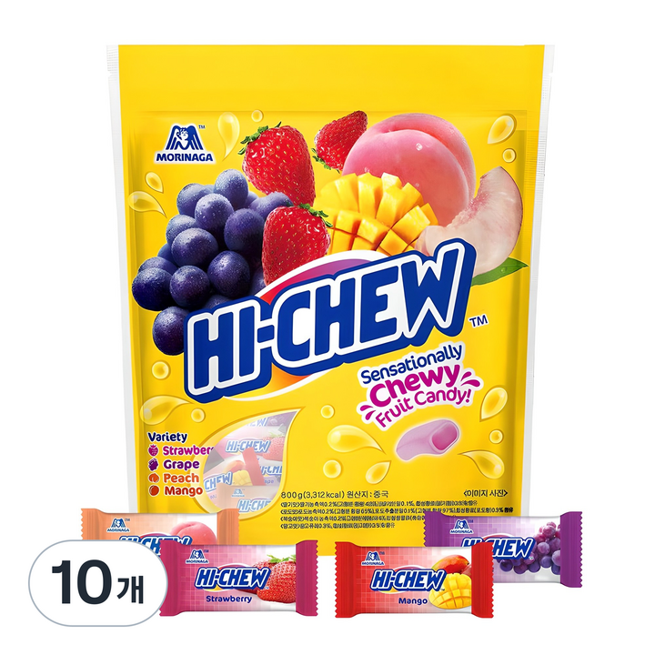 하이츄 버라이어티 츄잉캔디, 800g, 10개