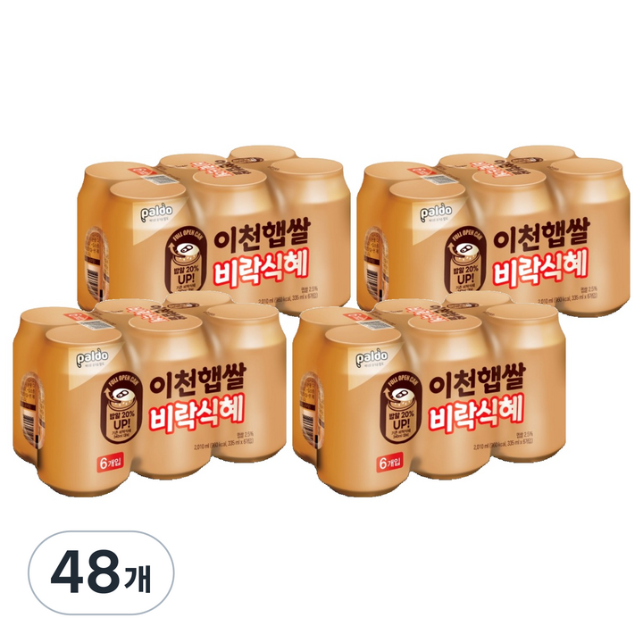 팔도 이천햅쌀 비락식혜, 335ml, 48개