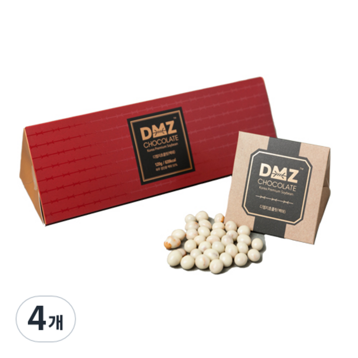 DMZ 파주 장단콩 삼각 백태 초콜릿, 4개, 120g