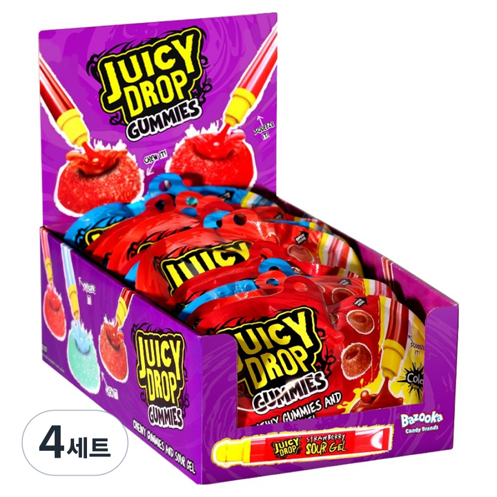 바주카 쥬시드롭 구미 사우어젤 12개 세트, 57g, 4세트