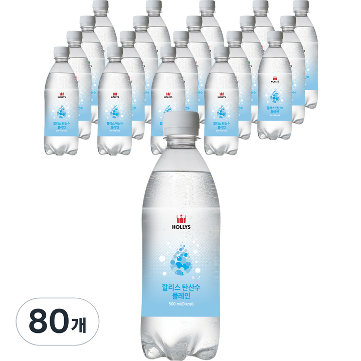 할리스 탄산수 플레인, 500ml, 80개