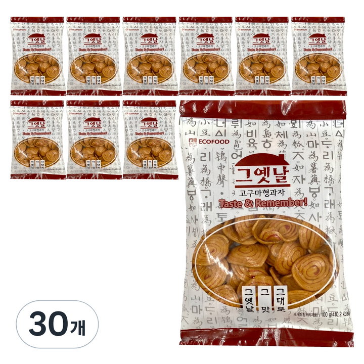 에코푸드 그옛날 고구마형과자, 100g, 30개