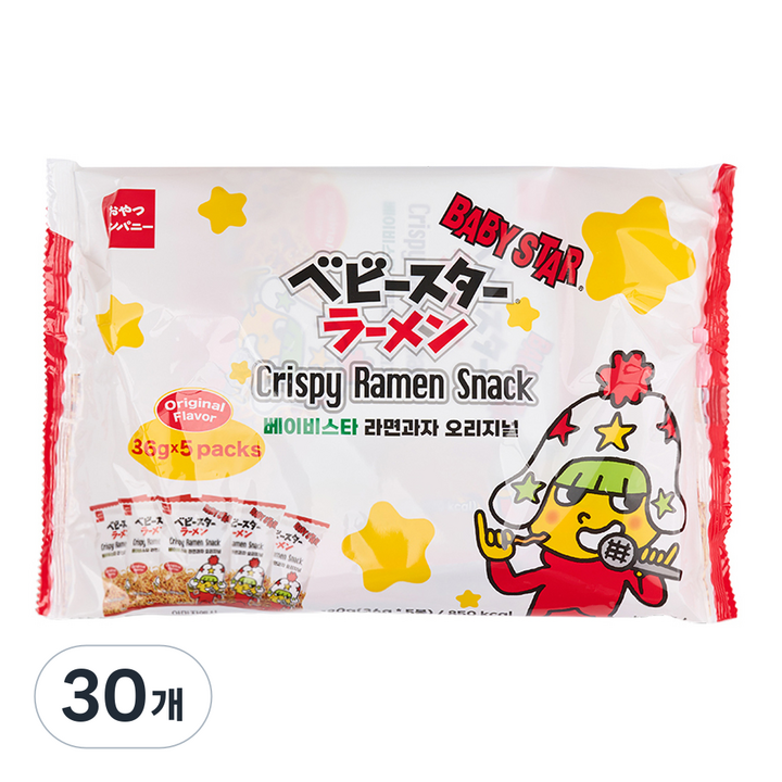 베이비스타 라면과자 오리지널 5p, 180g, 30개