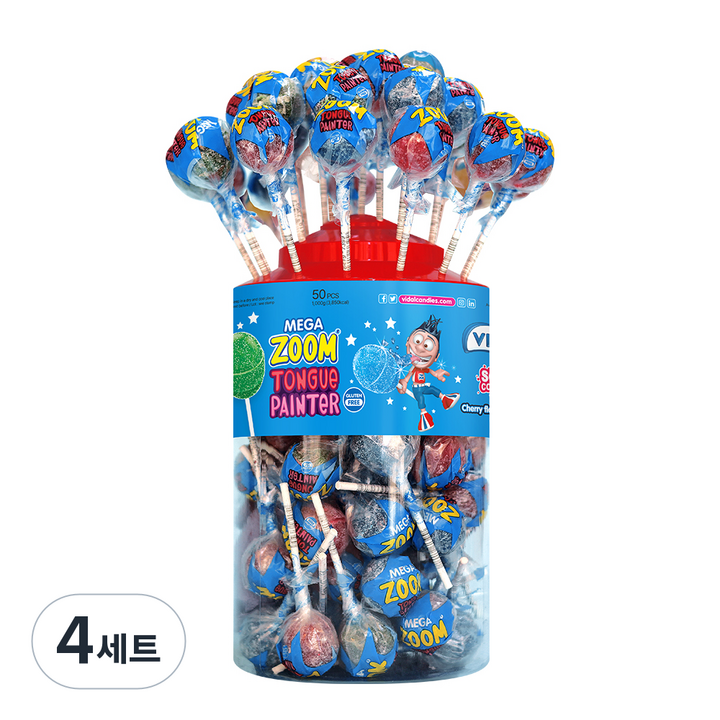 비달 메가줌 페인터 캔디 랜덤발송, 1kg, 4세트