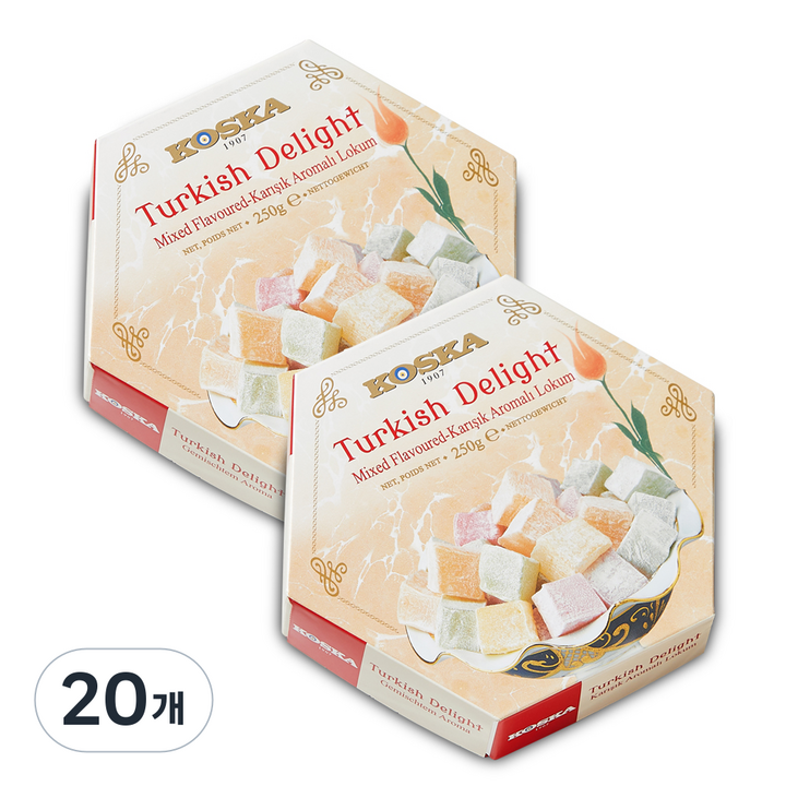 코스카 터키쉬 딜라이트 젤리 믹스 플레이버, 250g, 20개