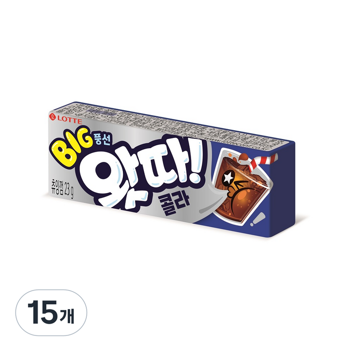 왓따 콜라 풍선껌, 23g, 15개