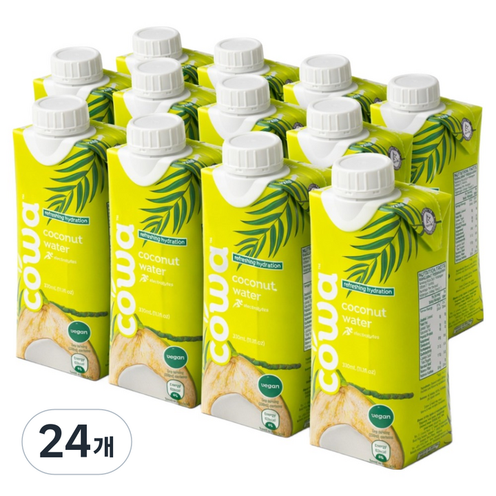 COWA 코코넛 워터, 330ml, 24개