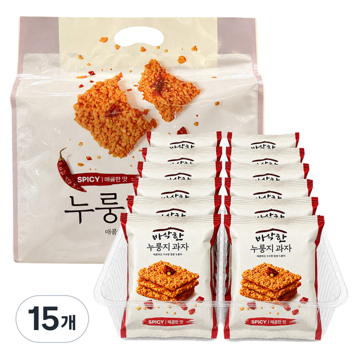 바삭한 누룽지 과자 매콤한맛, 438g, 15개