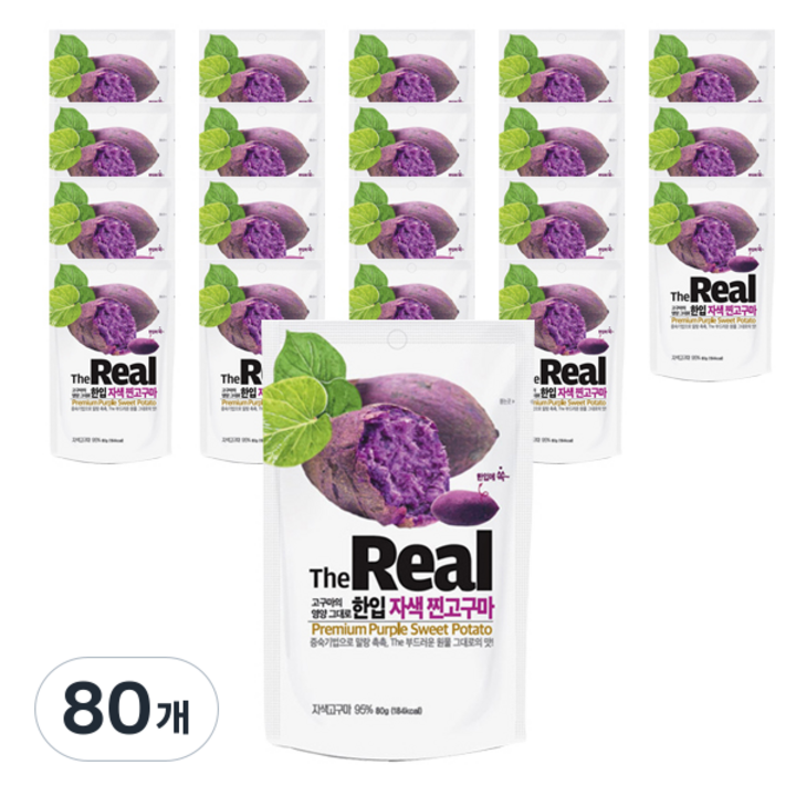 리치팜너트 한입자색 고구마 스낵, 80g, 80개