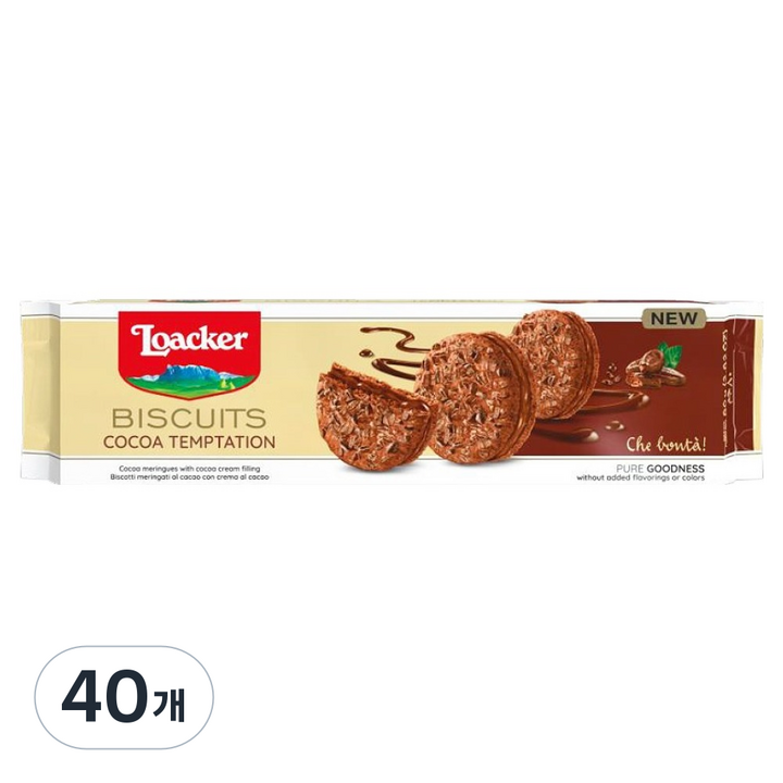 로아커 비스킷 코코아, 80g, 40개