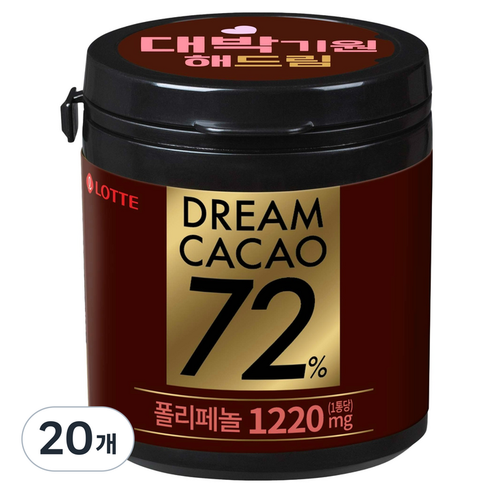 롯데웰푸드 드림카카오 72%, 86g, 20개