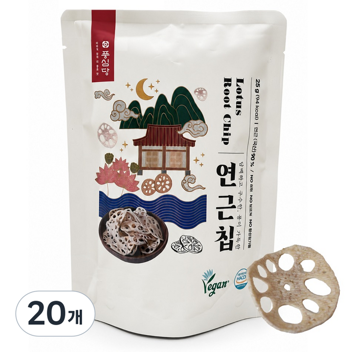 풍심당 더 맛있는 연근칩, 25g, 20개