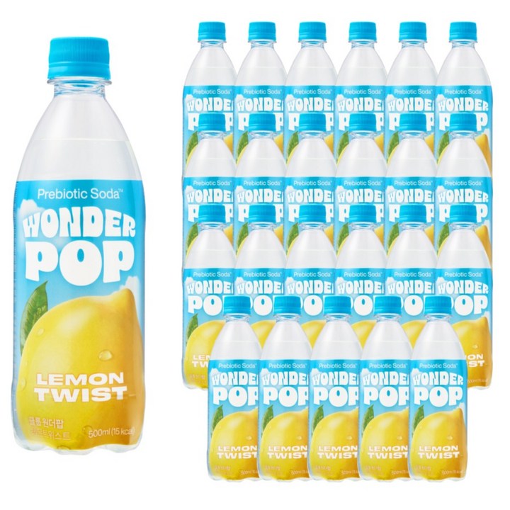 클룹 원더팝 프리바이오틱스 레몬트위스트, 24개, 500ml
