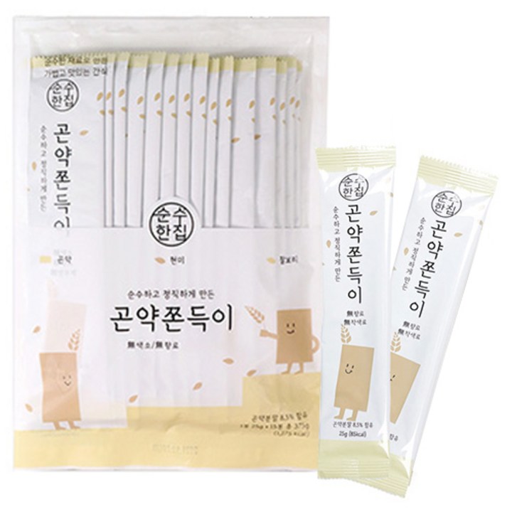순수한집 곤약쫀드기 현미맛, 375g, 1개