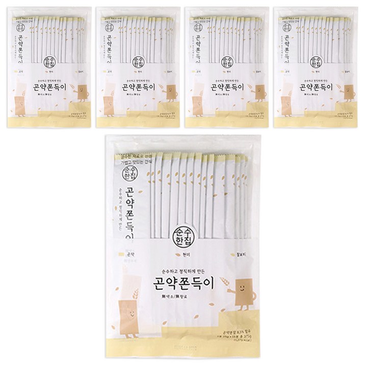 순수한집 곤약쫀드기 현미맛, 375g, 5개