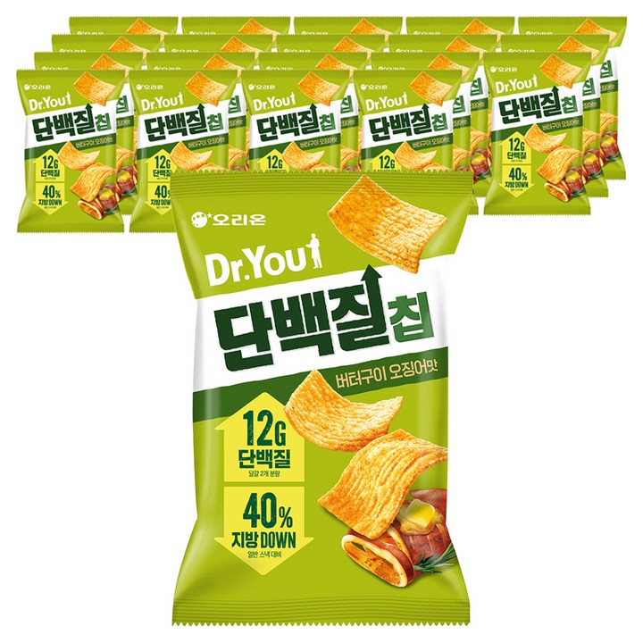닥터유 단백질칩 버터구이 오징어맛, 60g, 20개