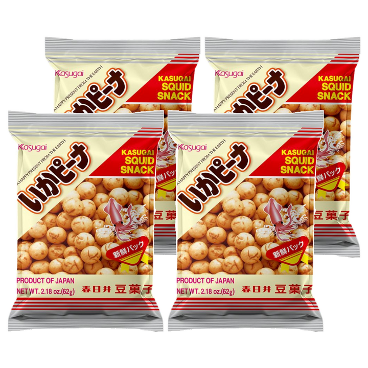 카수가이 이카 피넛 과자, 62g, 4개