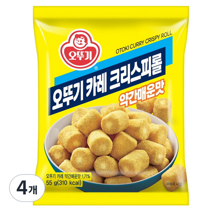 오뚜기 카레크리스피롤 약간매운맛, 4개, 55g