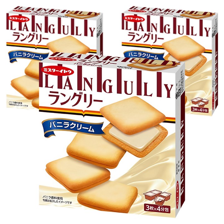 랑그리 바닐라향 크림 샌드, 132g, 3개