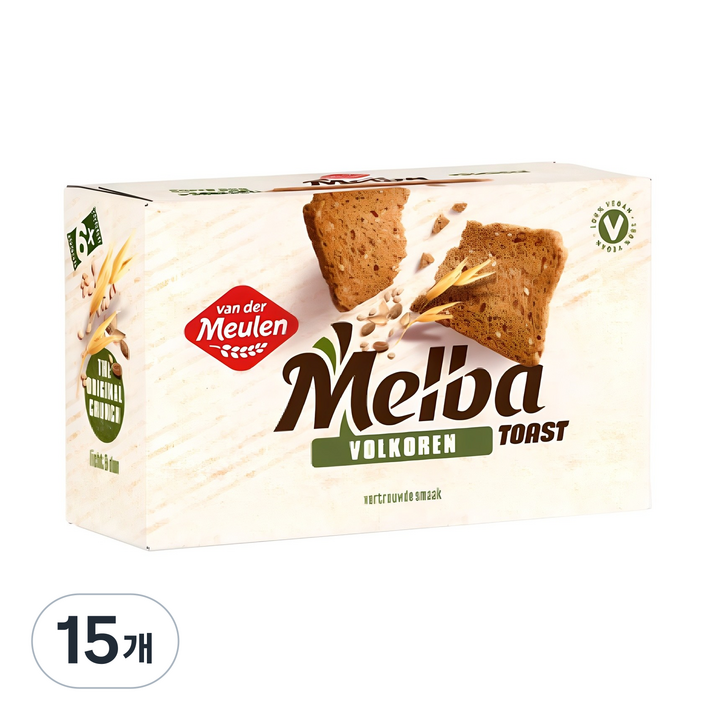 반데르뮬렌 멜바토스트 통밀, 120g, 15개