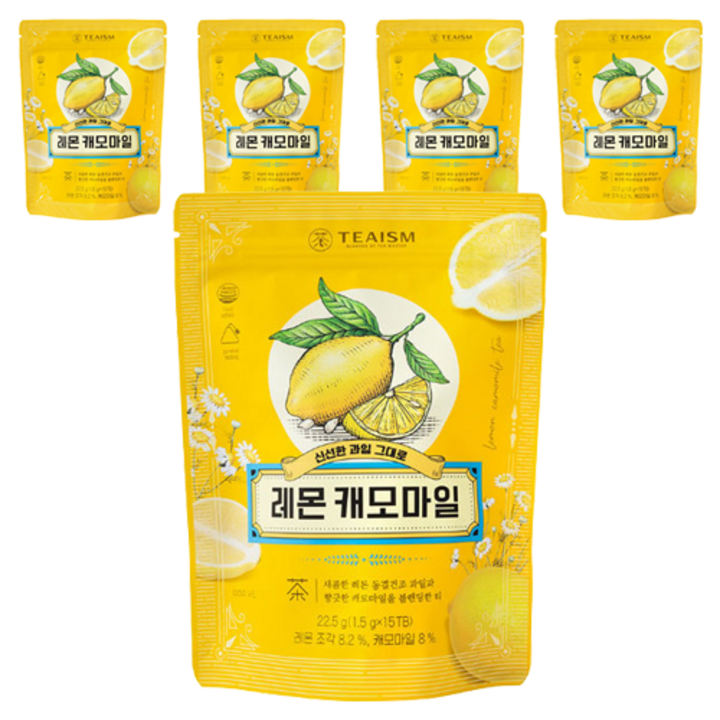 티이즘 레몬 캐모마일, 1.5g, 15개입, 5개