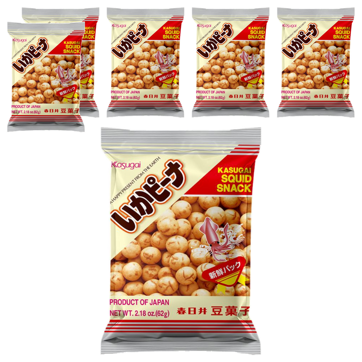 카수가이 이카 피넛 과자, 62g, 6개