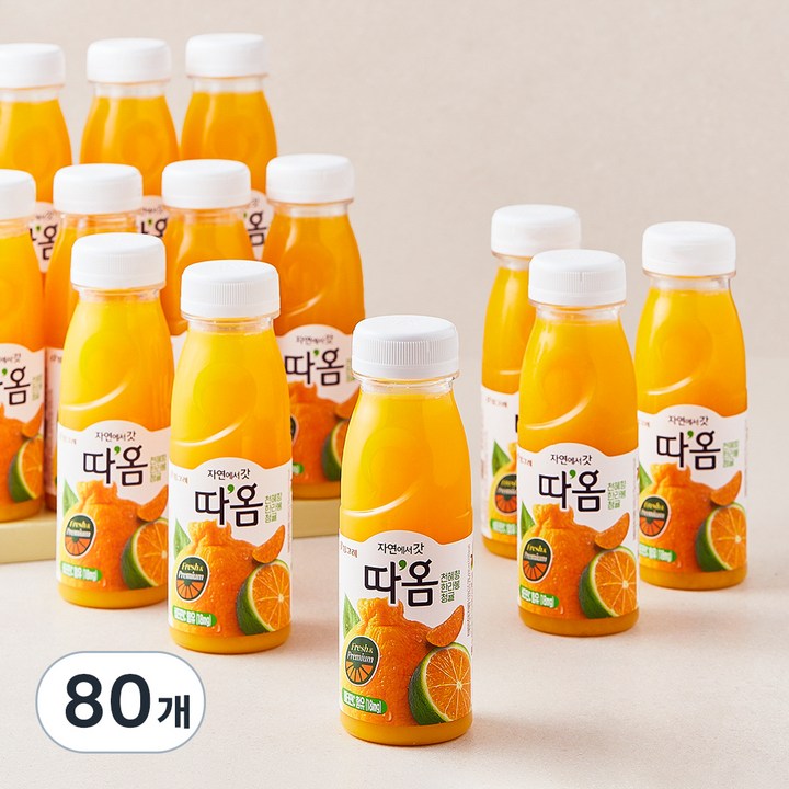 따옴 청귤 앤 한라봉 앤 천혜향 주스, 235ml, 80개
