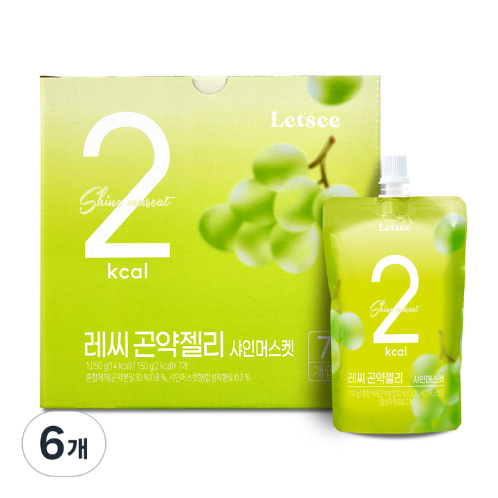 레씨 2kcal 곤약젤리 샤인머스켓 7개입, 1.05kg, 6개