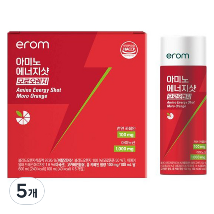 이롬 아미노 에너지샷 6개입, 600ml, 5개