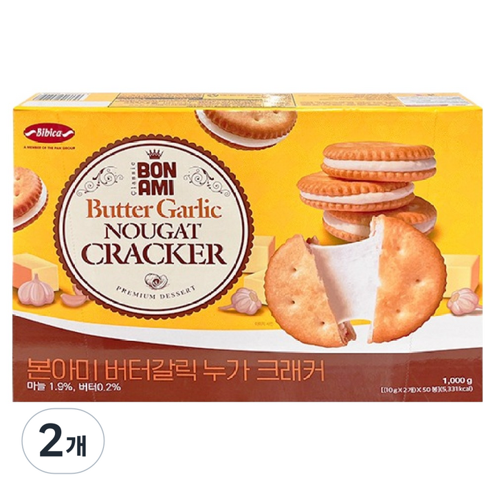 비비카 본아미 버터갈릭 누가 크래커, 2개, 1kg