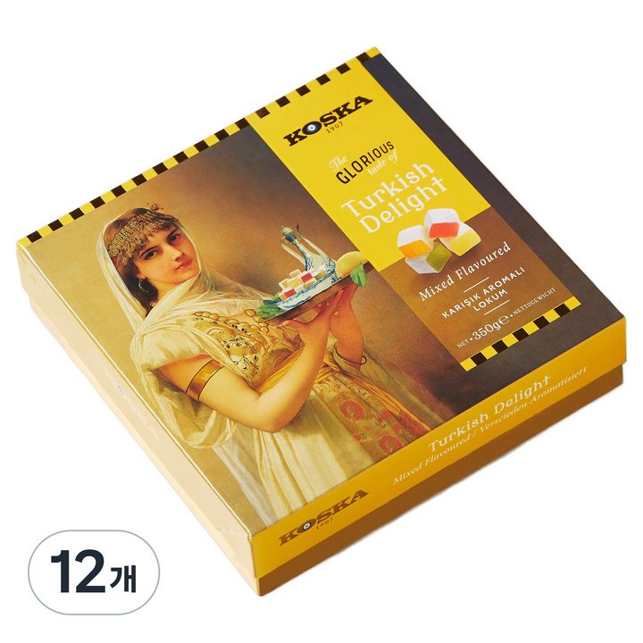 코스카 터키쉬딜라이트 젤리 믹스플레이버, 350g, 12개