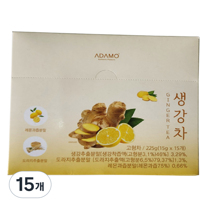 청솔식품 아다모 생강차, 1ml, 15개, 15개입, 15g
