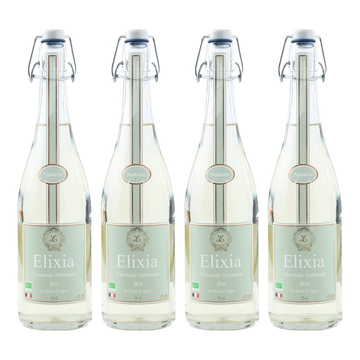 엘릭시아 유기농 레몬 탄산음료, 750ml, 4개