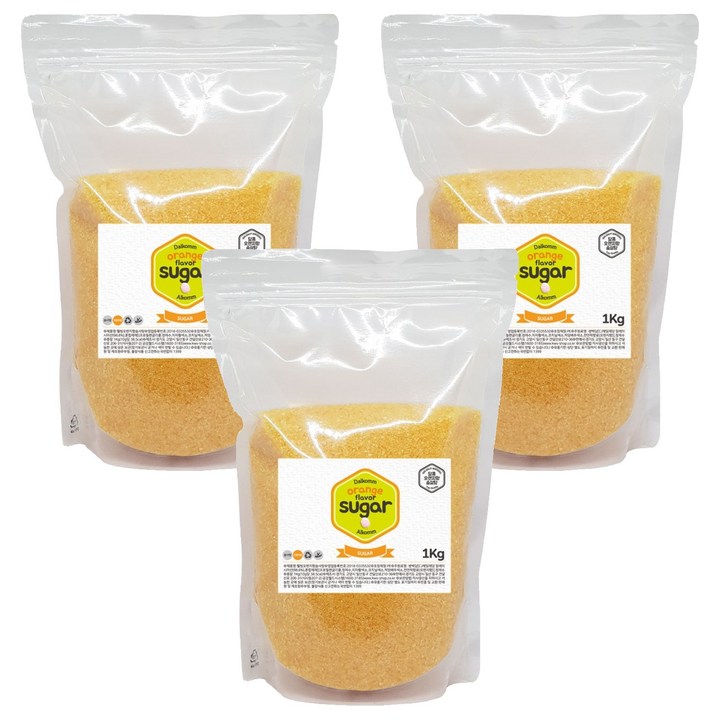웰빙 솜사탕 설탕 오렌지향, 1kg, 3개