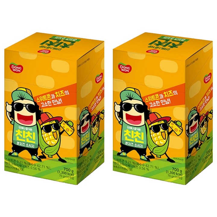 동원 친친 콘치즈 소시지 10p, 2개, 700g