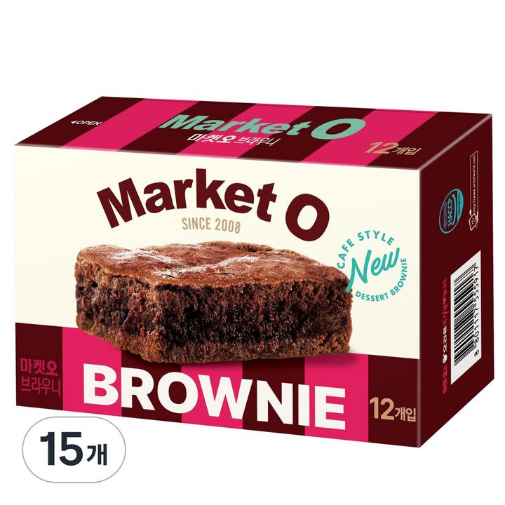 마켓오 리얼 브라우니 12p, 240g, 15개