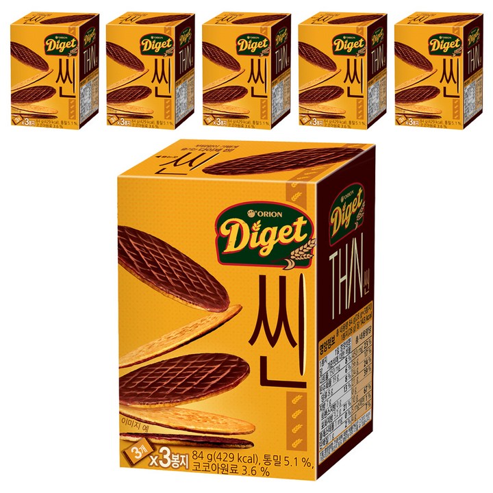오리온 다이제 씬, 84g, 6개
