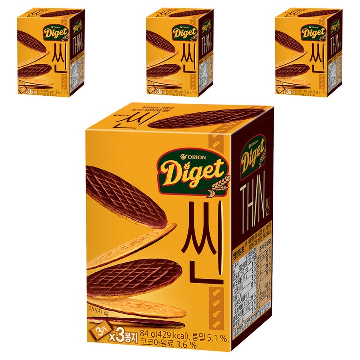 오리온 다이제 씬, 84g, 4개