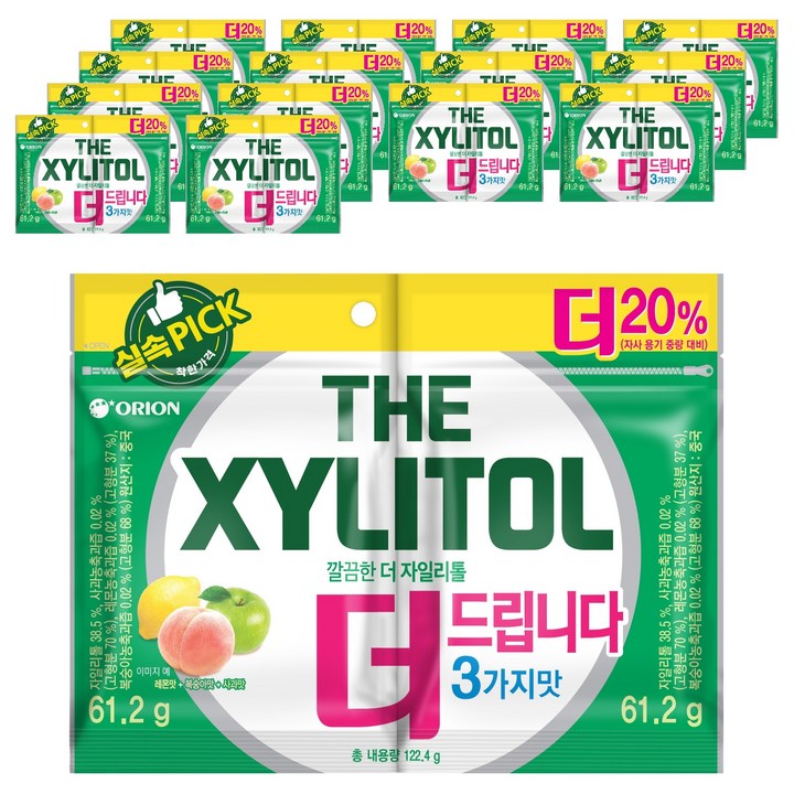 오리온 깔끔한 더 자일리톨, 61.2g, 30개