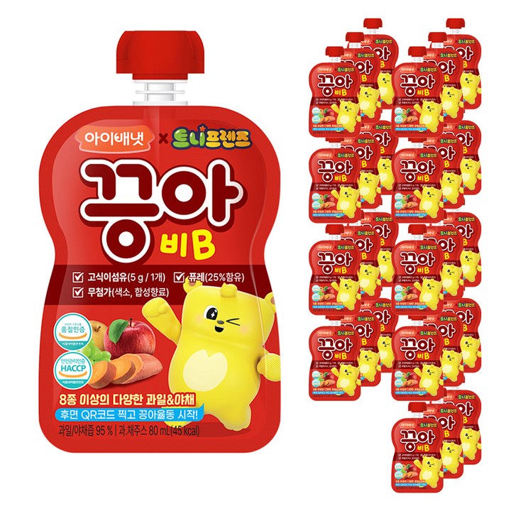 아이배냇 끙아 과일야채주스, 80ml, 30개