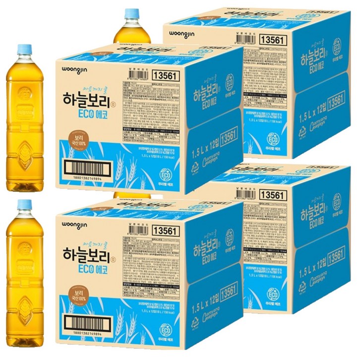 하늘보리 에코 무라벨, 1.5L, 48개