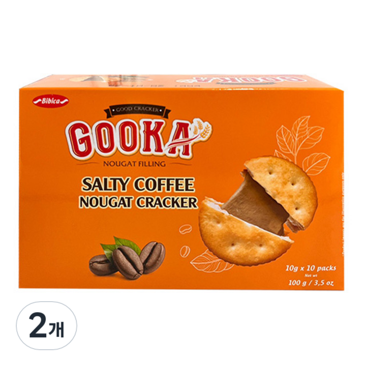 비비카 구카 솔티 커피 누가 크래커, 100g, 2개