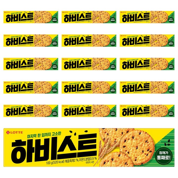 롯데웰푸드 하비스트 오리지널, 100g, 16개