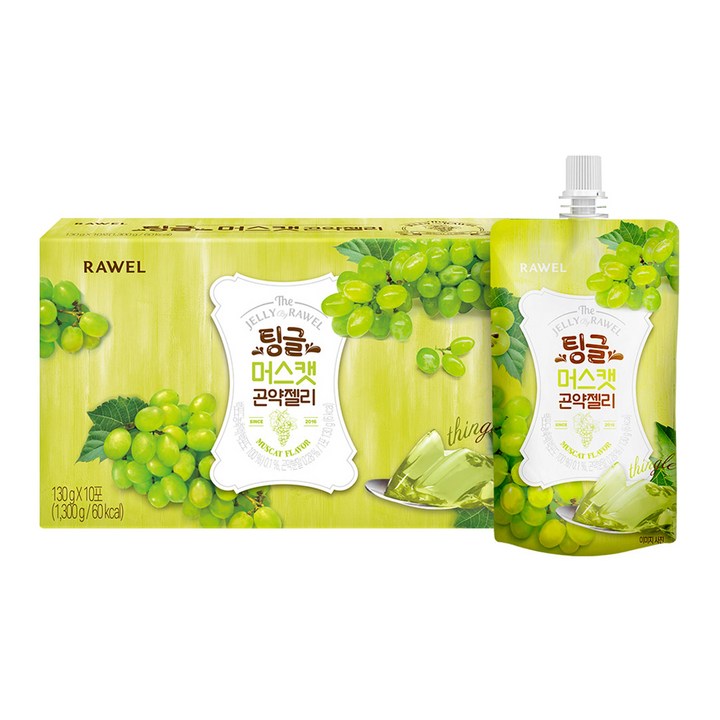 팅글 로엘 곤약젤리 머스캣맛, 130g, 10개