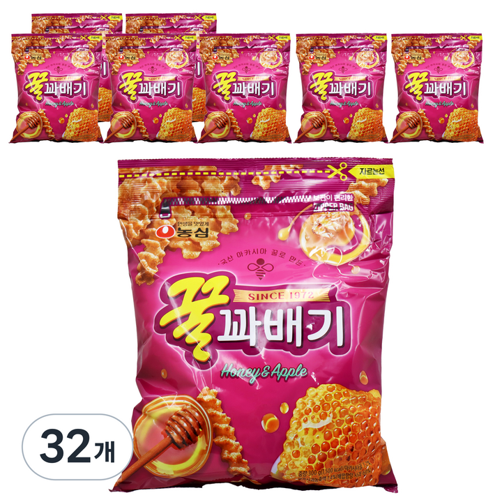 꿀꽈배기 농심, 300g, 32개