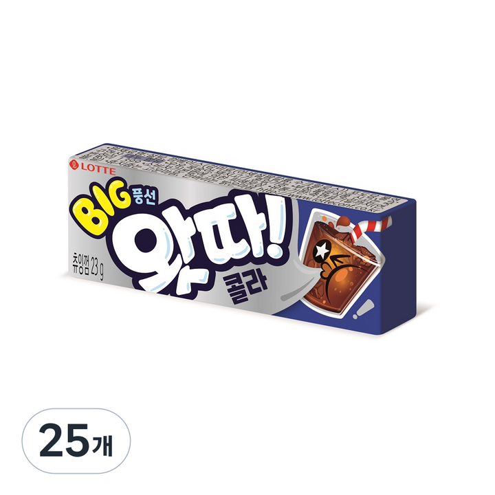 왓따 콜라 풍선껌, 23g, 25개