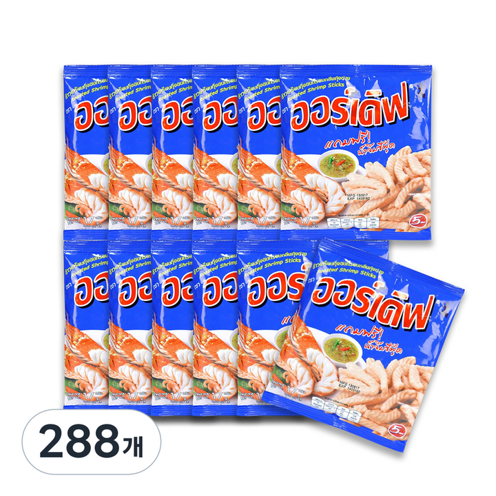 오더브 새우스틱 새우시즈닝, 17g, 288개