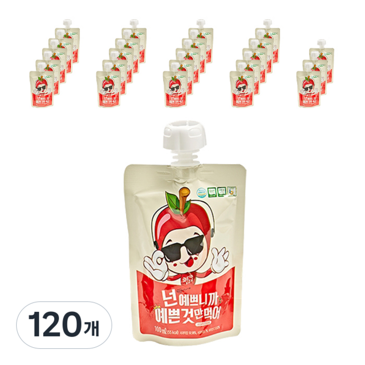 사과깡패 사과식초주스 스파우트, 100ml, 120개